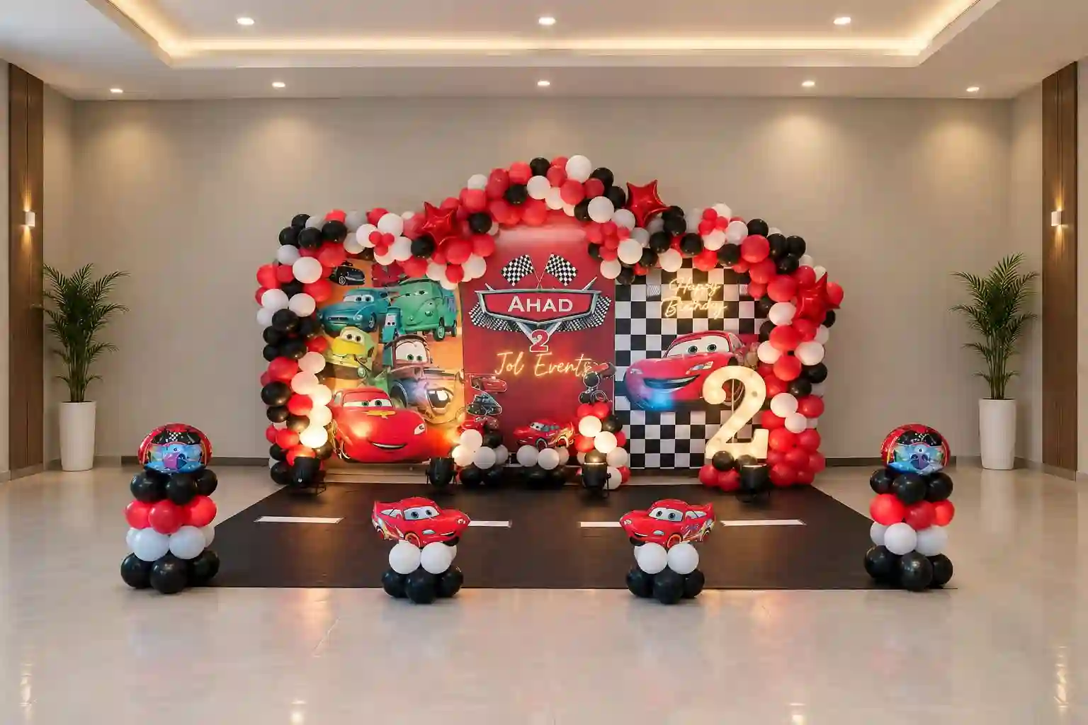 Car Race Theme Stage Decoration